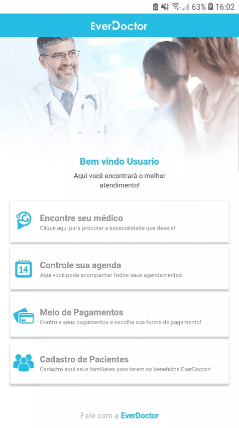 Aplicativo de Saúde para EverDoctor